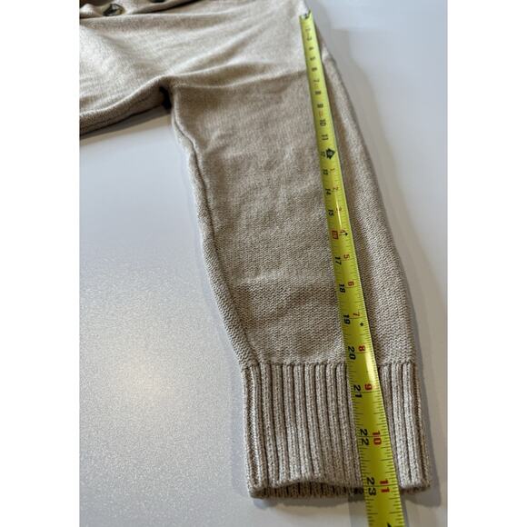 Quince 100% Organic Cotton Cropped Cardigan Womens Sz L Cement Tan Minimalist - Picture 11 of 11